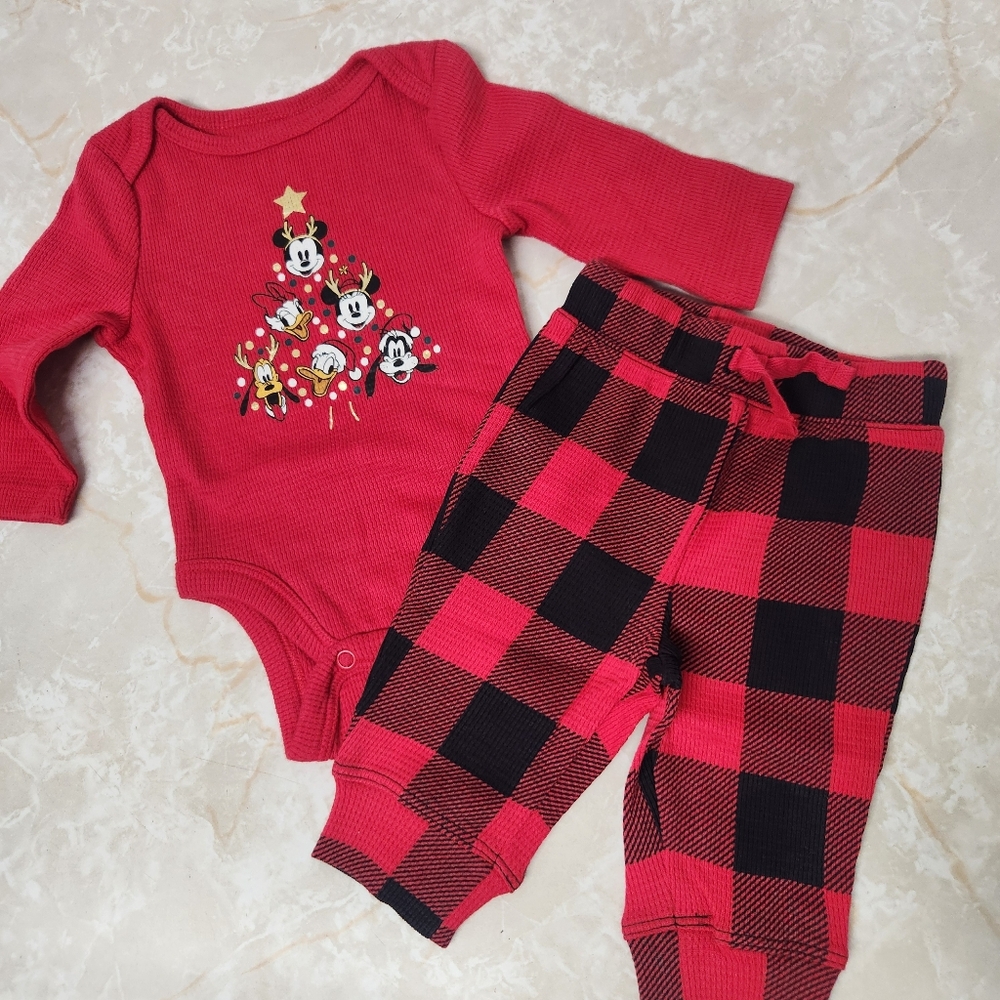 Disney Jumping Beans Newborn 2pc Bodysuit & Pants Mickey & Friends Outfit